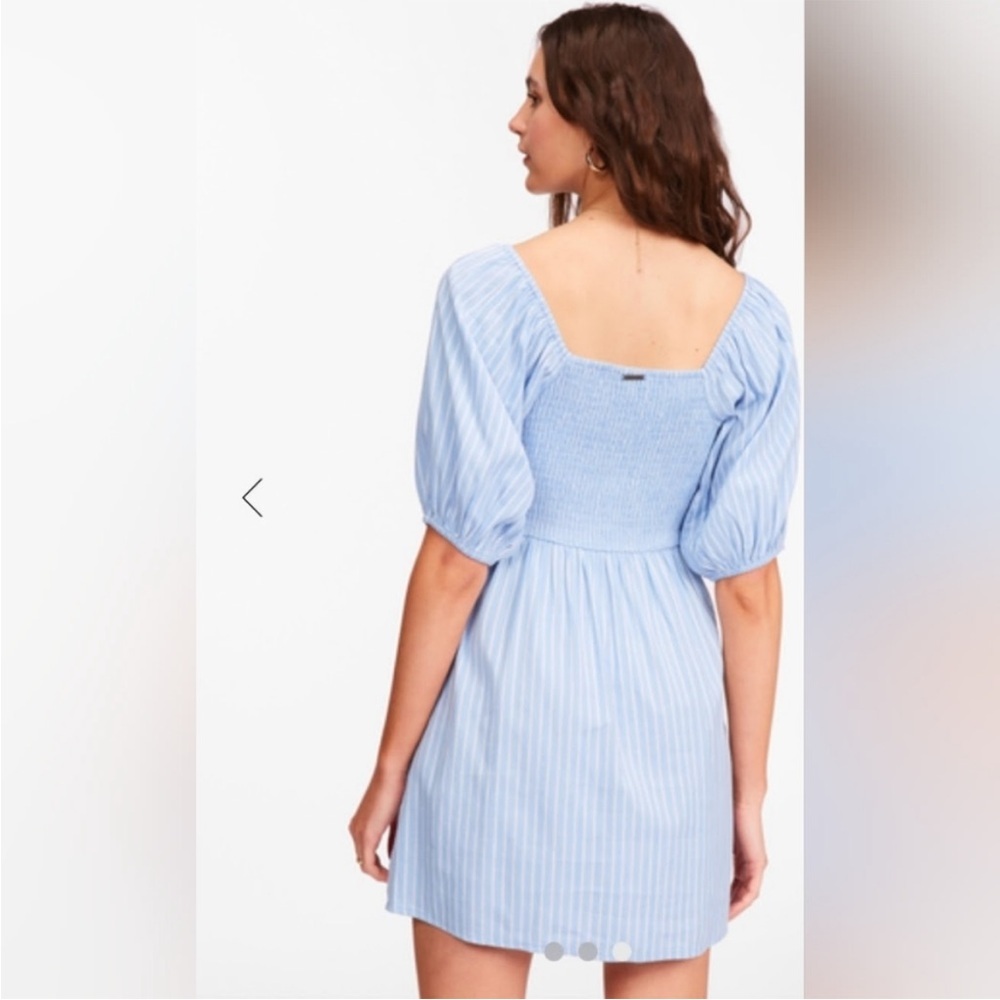 Billabong Light Blue Striped Mini Dress - Picture 2 of 9